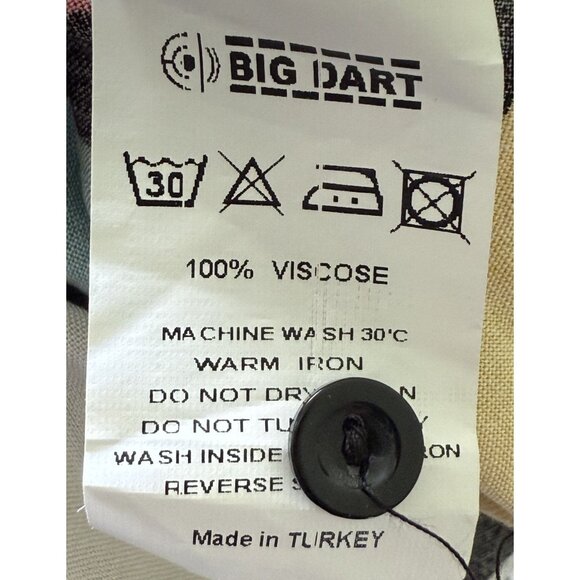 Big Dart Pop Art Print Womens 90s Vintage Button-Up Blouse UK 22 US 18/20 - Picture 6 of 6